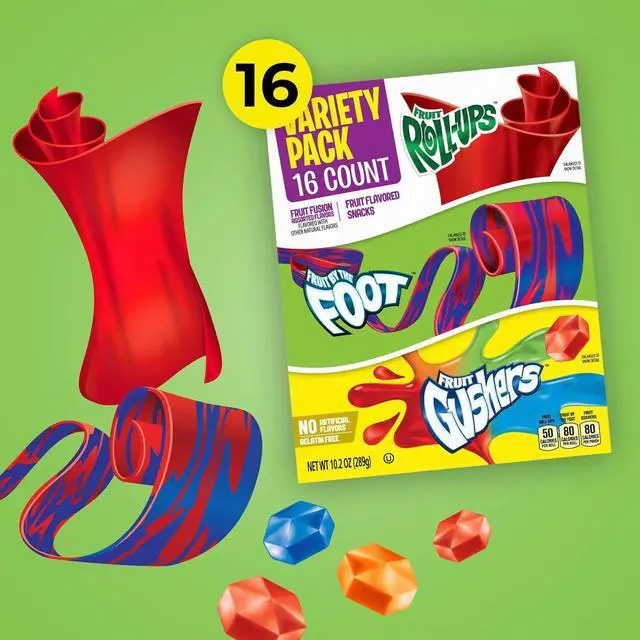 Alt view image 2 of 6 - Fruit Flavored Snacks Variety Pack, Gluten Free, 16 Count, 10.2 Ounces