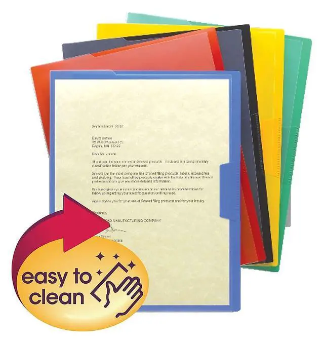 Alt view image 2 of 2 - Smead Organized Up Poly Opaque Project Jacket, Letter Size, Assorted Colors, 5 per Pack (85740)