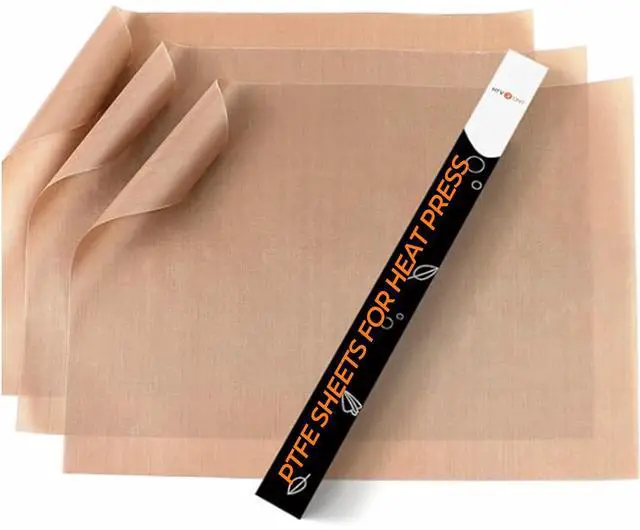 Main image of HTVRONT PTFE Sheets 3 Pack Non Stick Reusable 12 x 16" Heat Resistant Mat for Heat Press (Brown)