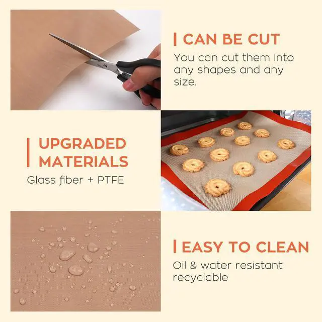 Alt view image 5 of 6 - HTVRONT PTFE Sheets 3 Pack Non Stick Reusable 12 x 16" Heat Resistant Mat for Heat Press (Brown)
