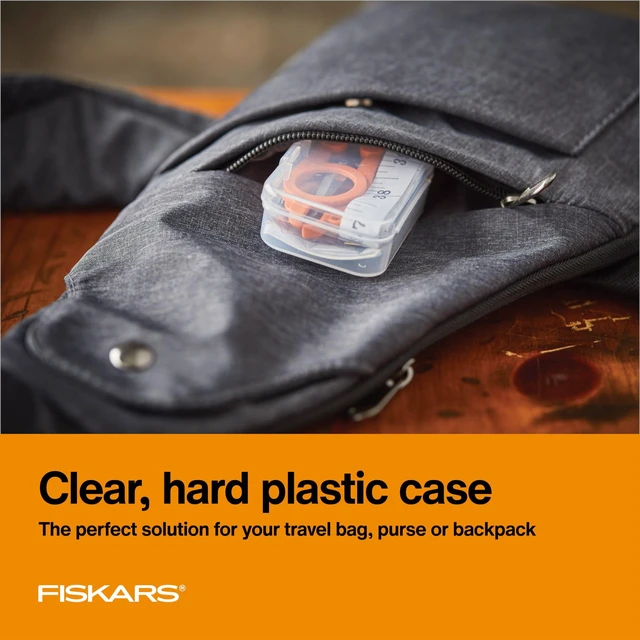 Alt view image 5 of 6 - Fiskars 27-Piece Travel Sewing Kit with 39" Measuring Tape, Orange
