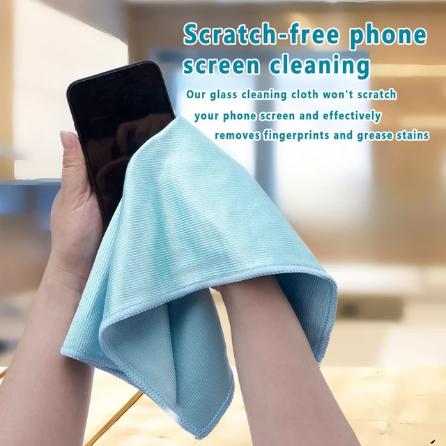 Alt view image 3 of 5 - 6 Pcs Glass Cleaning Cloth for Window, Eyeglass, Mirrors, Stainless Steel