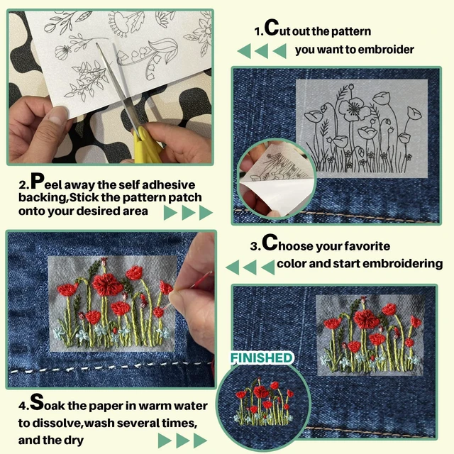 Alt view image 5 of 6 - Stick and Stitch Water Soluble Stabilizer Paper for Embroidery Patterns