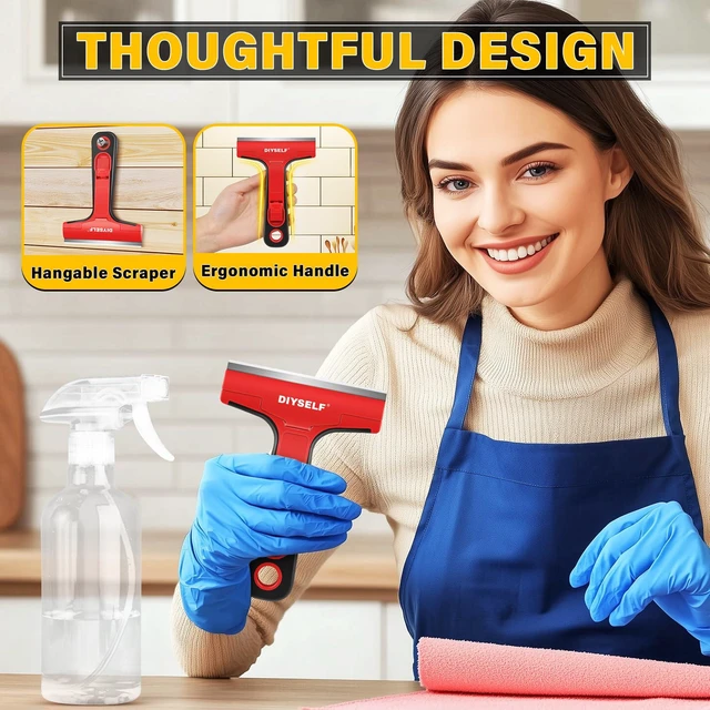 Alt view image 4 of 6 - DIYSELF Razor Blade Scraper with 10 4-Inch Blades
