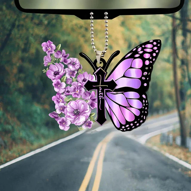 Alt view image 2 of 6 - Butterfly Car Hanging Ornament and Charm Home Decoration Keepsake