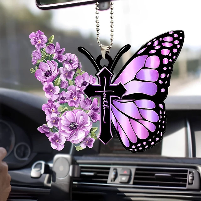 Alt view image 5 of 6 - Butterfly Car Hanging Ornament and Charm Home Decoration Keepsake
