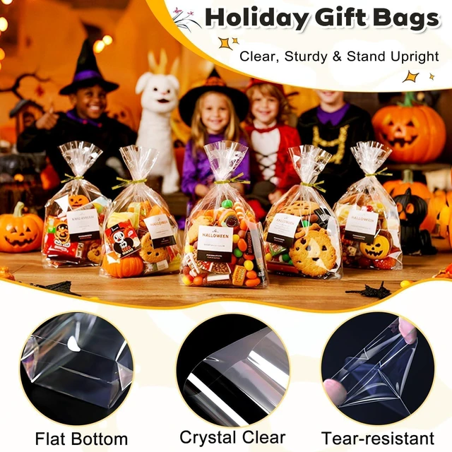 Alt view image 5 of 6 - Pigpotparty Cellophane Treat Bags 6x9 Inch, 50 Pack, Clear