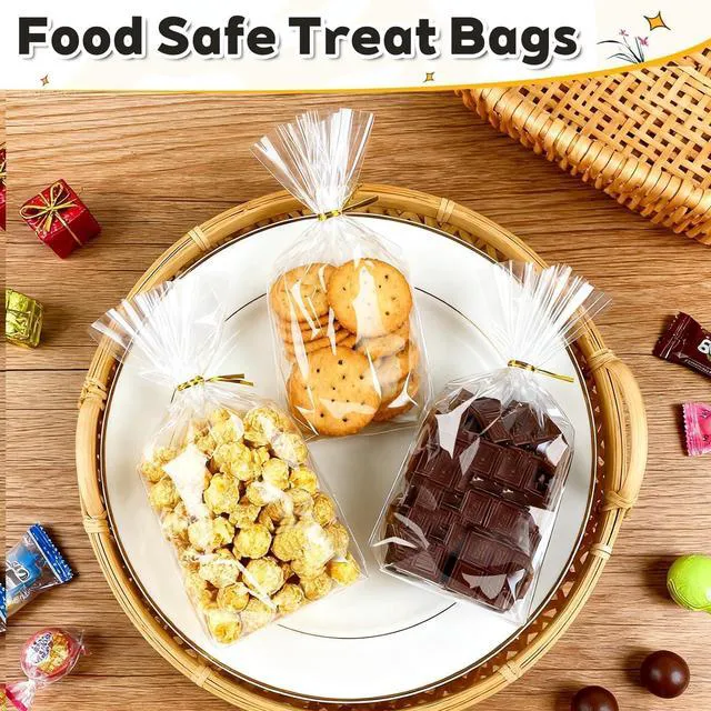 Alt view image 2 of 6 - Pigpotparty Cellophane Treat Bags 6x9 Inch, 50 Pack, Clear