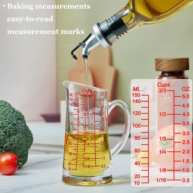 Alt view image 6 of 6 - Ackers 5oz/150ml Glass Measuring Cup with V-Spout and Insulated Handle
