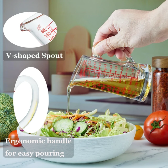 Alt view image 5 of 6 - Ackers 5oz/150ml Glass Measuring Cup with V-Spout and Insulated Handle