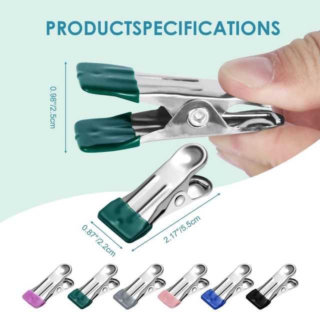 Alt view image 2 of 7 - 36 Pack Heavy Duty Stainless Steel Clothes Pins & Chip Clips, 2.17Inch, Multipurpose for Laundry, Towel, Photo, Food, Clothesline, Travel, Home