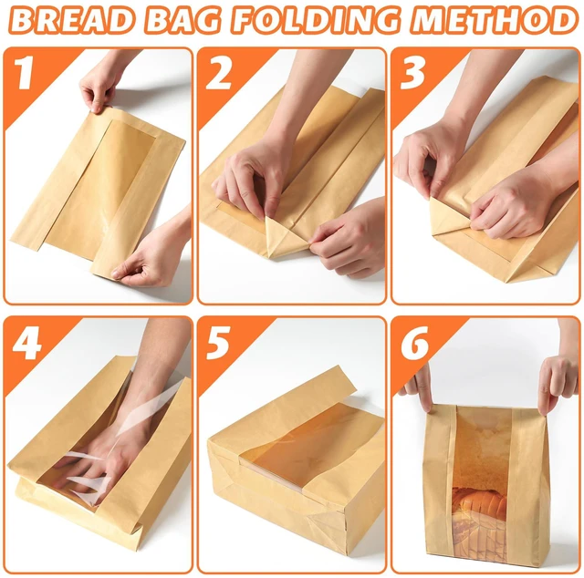 Alt view image 3 of 6 - 50 Pcs Bread Bags for Homemade, 50% Thicker With Window Sourdough Bags