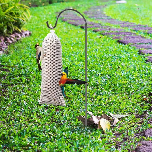 Alt view image 4 of 6 - Weewooday 3 Pieces Finch Sock Feeder Thistle Seed 4.7x11in White