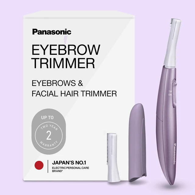 Main image of Panasonic ES-WF71-V Women's Eyebrow & Facial Hair Trimmer, Battery-Operated, Flexible Head, Compact Beauty Tool for Peach Fuzz, Brows & Upper Lip