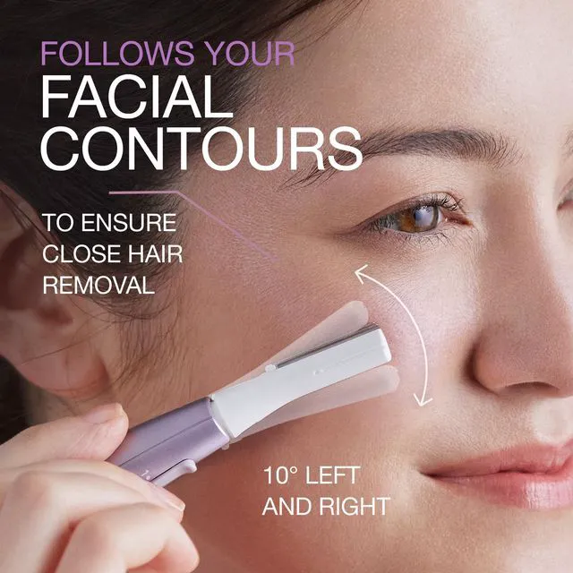 Alt view image 3 of 7 - Panasonic ES-WF71-V Women's Eyebrow & Facial Hair Trimmer, Battery-Operated, Flexible Head, Compact Beauty Tool for Peach Fuzz, Brows & Upper Lip