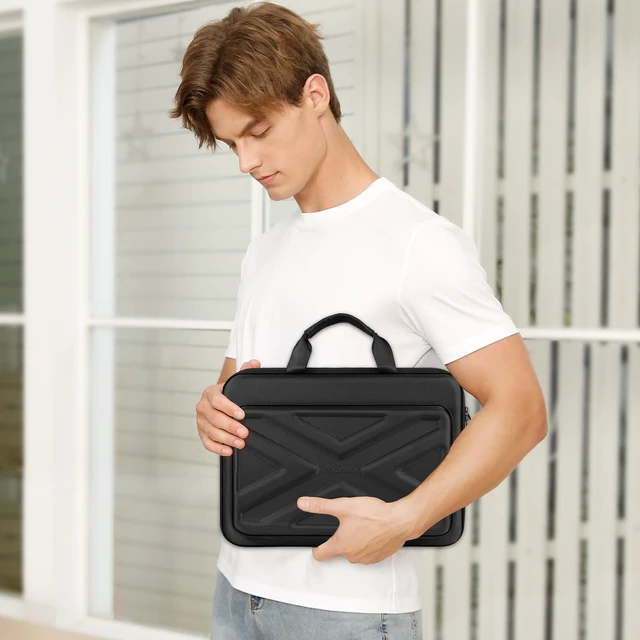 Alt view image 3 of 6 - MOSISO Hard Laptop Case 15-15.6 Inch, Shockproof Sleeve with Handle
