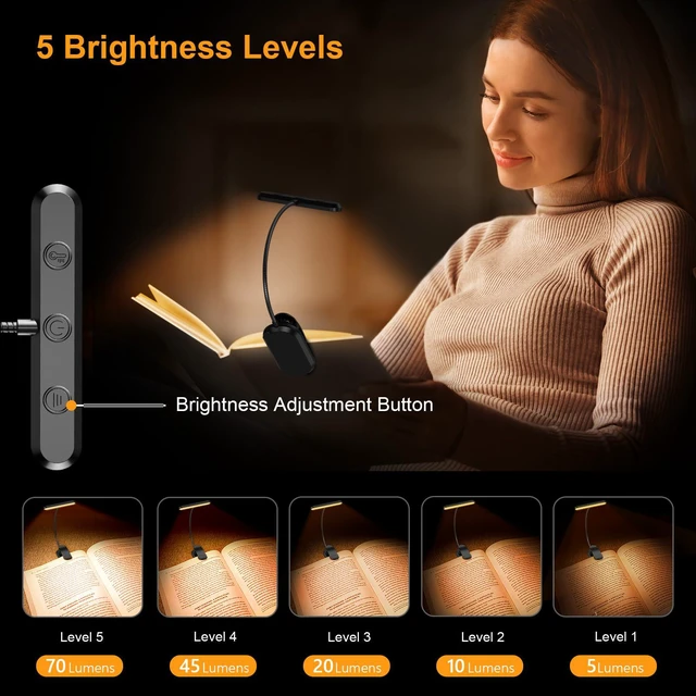 Alt view image 3 of 6 - Gritin 19-LED Rechargeable Book Light for Reading in Bed