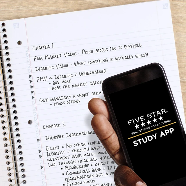 Alt view image 6 of 6 - Five Star Spiral Notebook Plus Study App, 1 Subject, College Ruled, 100 Sheets, 8.5" x 11", Black, 72057