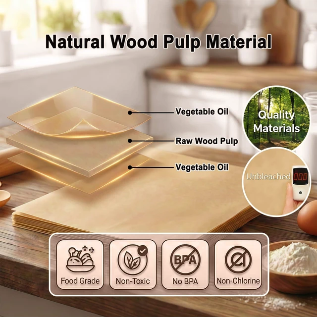 Alt view image 4 of 7 - 100PCS Non-Stick Parchment Paper Sheets, 9x13 Inches