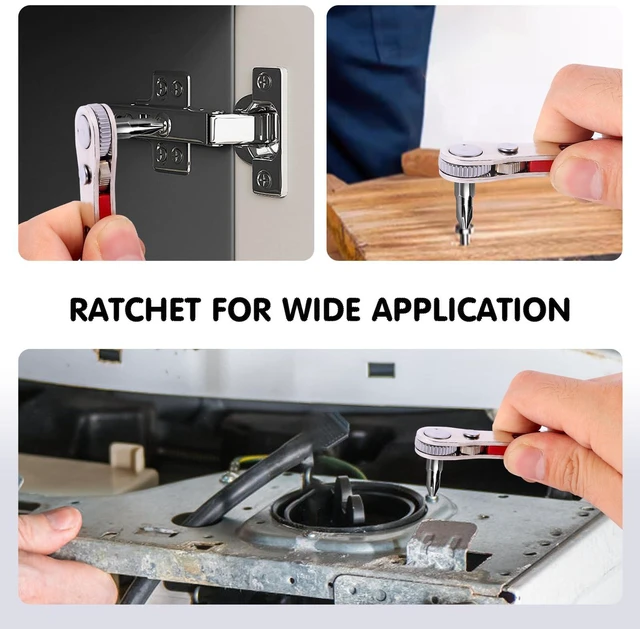 Alt view image 5 of 7 - 22-in-1 Magnetic Ratchet Screwdriver Set with Reversible Wrench & Bits, Compact for Tight Spaces, DIY/Home/Car Repairs