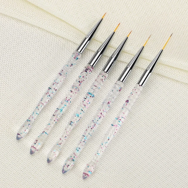 Alt view image 2 of 7 - Etercycle 5Pcs Nail Art Liner Brushes and Gel Polish Painting Brush Set