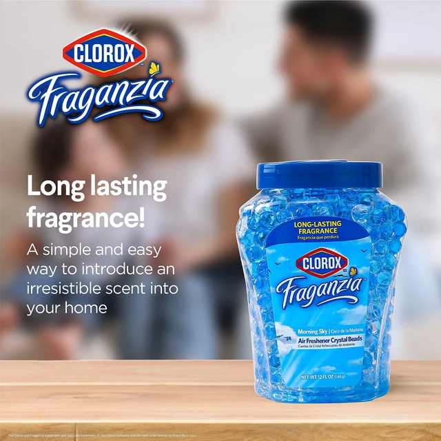 Alt view image 3 of 5 - Clorox Fraganzia Air Freshener Beads Twin Pack, Morning Sky Scent, 24 Fl Oz