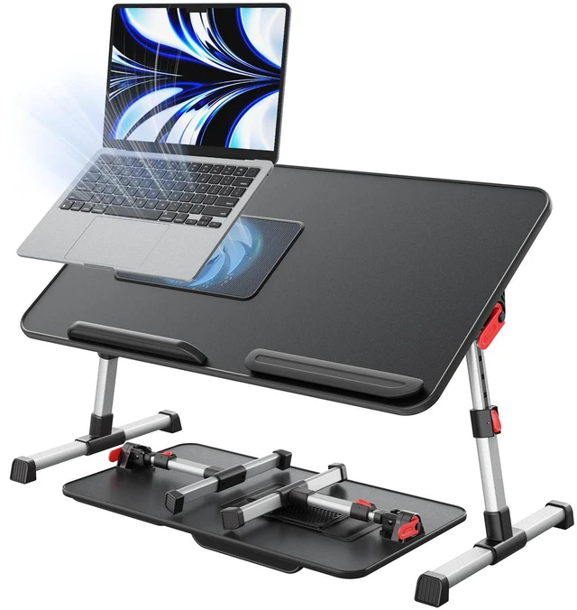Main image of SAIJI Laptop Desk Tray Table with Cooling Fan for Bed