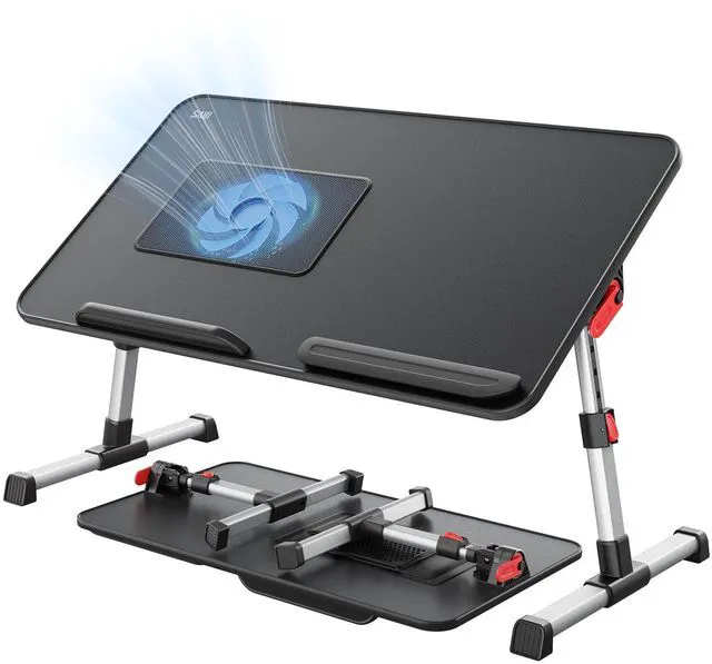 Alt view image 6 of 7 - SAIJI Laptop Desk Tray Table with Cooling Fan for Bed