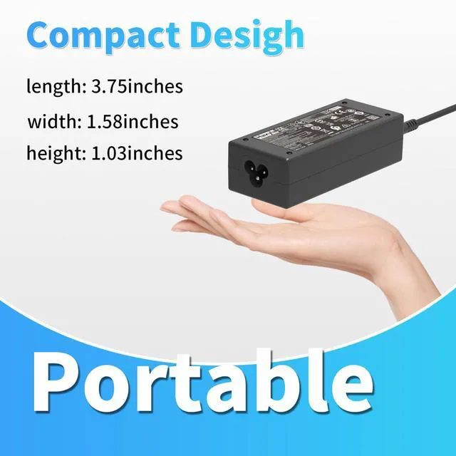 Alt view image 6 of 6 - 45W Charger Compatible with HP Notebook 15, Pavilion 14, TPN-LA15, TPN-CA14, L25296-002, L25296-001, L25296-003, 741727-001, L25296-011, 213349-109, 19.5V 2.31A Smart Blu