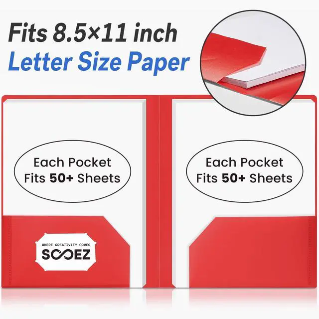 Alt view image 2 of 6 - Sooez 7 Pack 2-Pocket Folders with Extra Labels