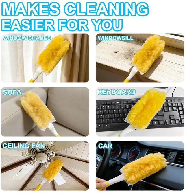 Alt view image 6 of 6 - 20 Pack Heavy Duty Duster Refills for Swiffer, Multi-Surface 360 Disposable Dusters Kit for Cleaning Electronics Furniture Blinds Ceiling Fan (Handle Not Included)