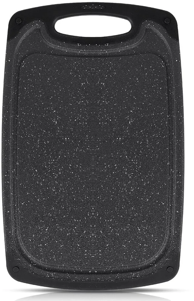 Main image of 5"x7.7" Natural Food Grade Plastic Cutting Board, BPA Free, Eco, Non-Slip with Juice Groove, Dishwasher Safe, Double Sided, Dark Grey