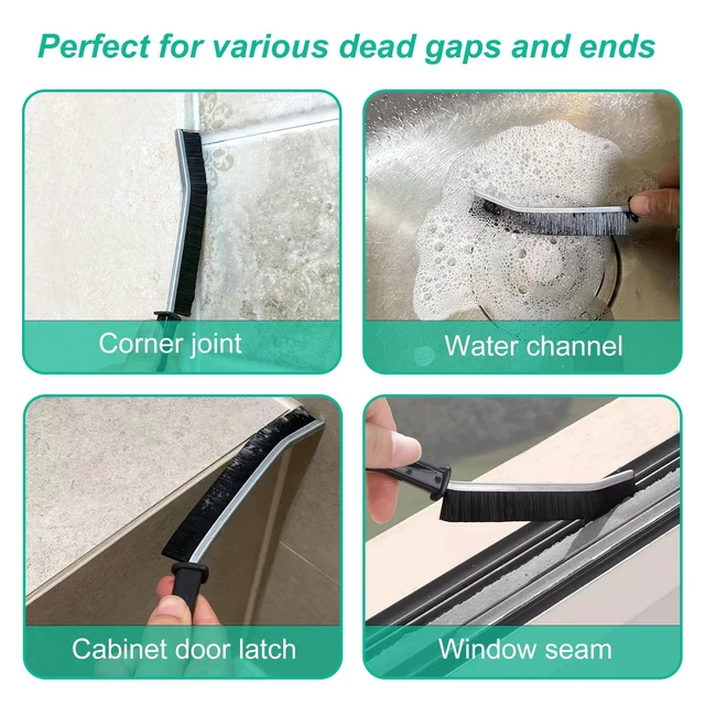 Alt view image 5 of 6 - OKOM Multifunctional Stainless Steel Crevice Cleaning Brush with Hard Bristles for Kitchen and Bath Gap Cleaning