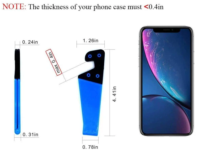 Alt view image 6 of 7 - Pack of 3 Portable Cell Phone Stands, Foldable Pocket Travel Holder, Upgrade Universal V Smartphone Kickstand Mount for iPhone iPad Tablet Kindle Android