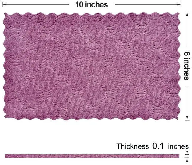 Alt view image 6 of 7 - OstWony 12PCS Kitchen Towels Dish Cloths, Reusable Cleaning Rags, 10x6in