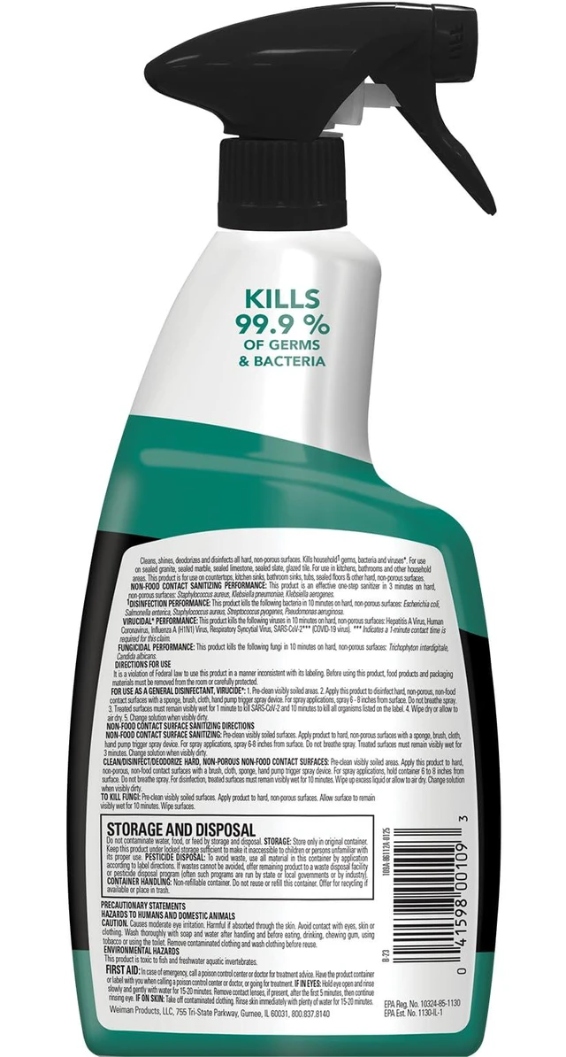Alt view image 4 of 6 - Weiman Disinfectant Granite Daily Clean & Shine, 24 Fl Oz (Pack of 1)
