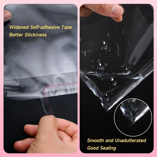 Alt view image 5 of 6 - Yeaban 4"x6" Clear Self-Sealing Cellophane Bags, 200-Count