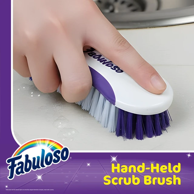 Alt view image 2 of 7 - Fabuloso Compact Hand Scrub Brush, White and Purple, 6 Inch