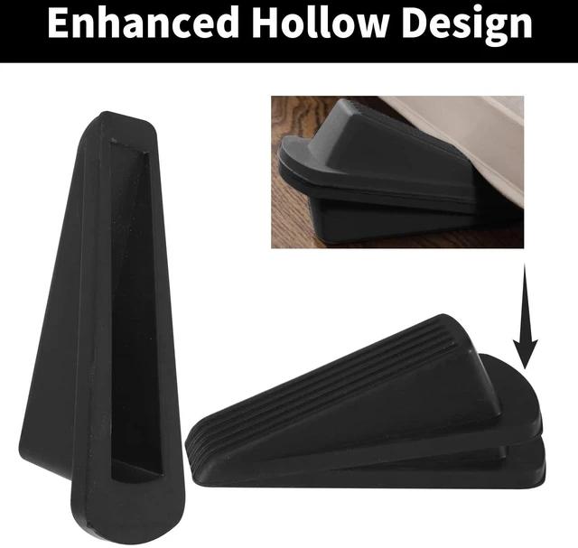 Alt view image 6 of 6 - 2 Pack Premium Rubber Door Stoppers, Heavy Duty Wedge for Carpet & Bottom of Door Security