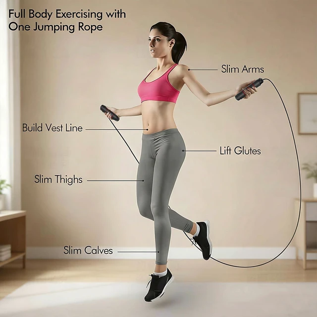 Alt view image 2 of 5 - Tangle-Free Rapid Speed Jumping Rope, Adjustable for Women, Men, Children, Home Gym, Sports Fitness Equipment