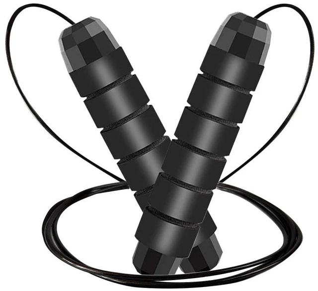Main image of Adjustable Jump Rope, Tangle-Free Rapid Speed Cable with Ball Bearings for Women Men Kids - Home School Gym