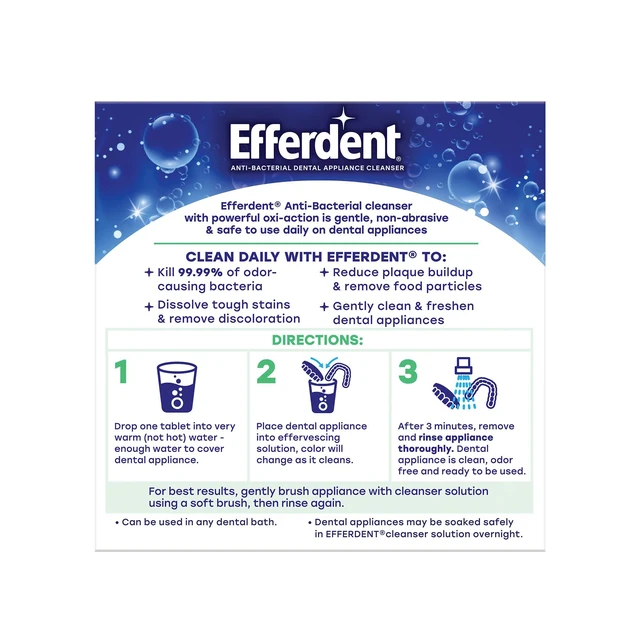 Alt view image 4 of 6 - Efferdent Denture Cleaner Tablets, Minty Fresh & Clean, 44 Count