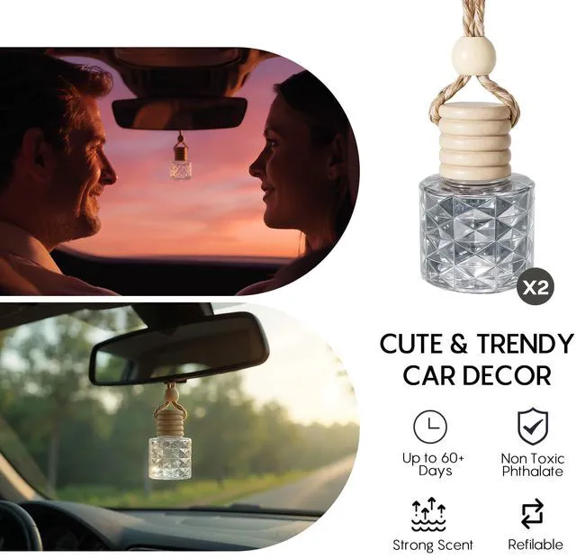 Alt view image 3 of 6 - Vanilla Cream Scent Long Lasting Essential Oil Car Air Freshener Diffuser Cute Car Accessories for Women Interior without Methyl Carbitol and Hexylene Glycol