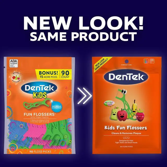 Alt view image 5 of 6 - Dentek Kids Flossers Wild Fruit Flavor 90 Count