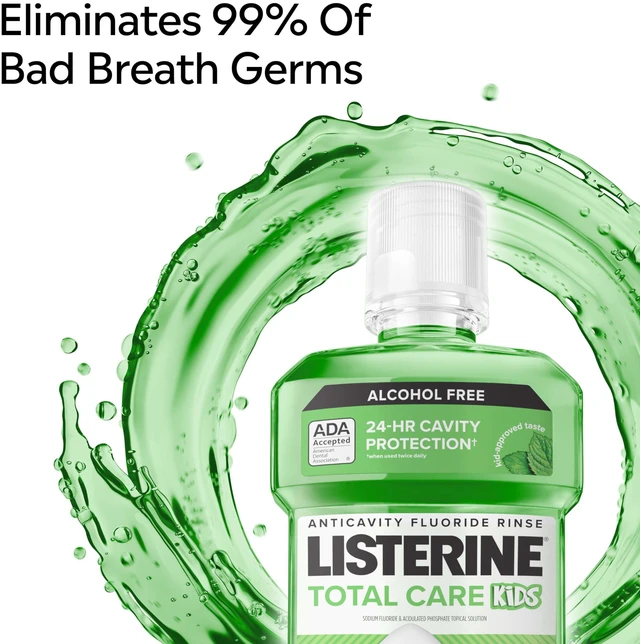 Alt view image 6 of 6 - Listerine Total Care Kids Mouthwash, Mint Shield, 16.9fl oz/500mL