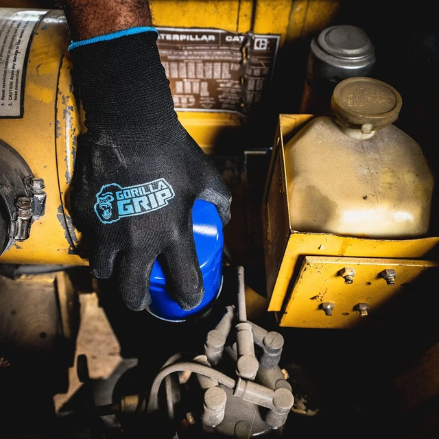 Alt view image 3 of 7 - Large Nylon Gorilla Grip Never-Slip Maximum-Grip All-Purpose Gloves