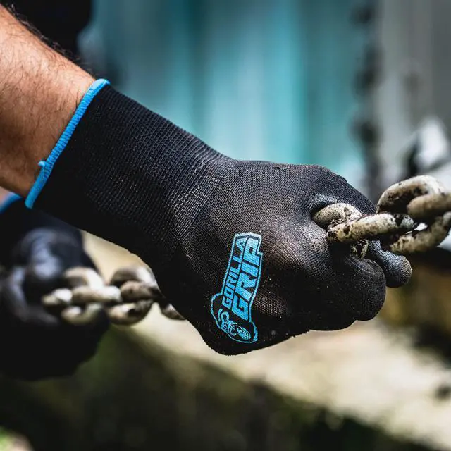 Alt view image 2 of 7 - Large Nylon Gorilla Grip Never-Slip Maximum-Grip All-Purpose Gloves