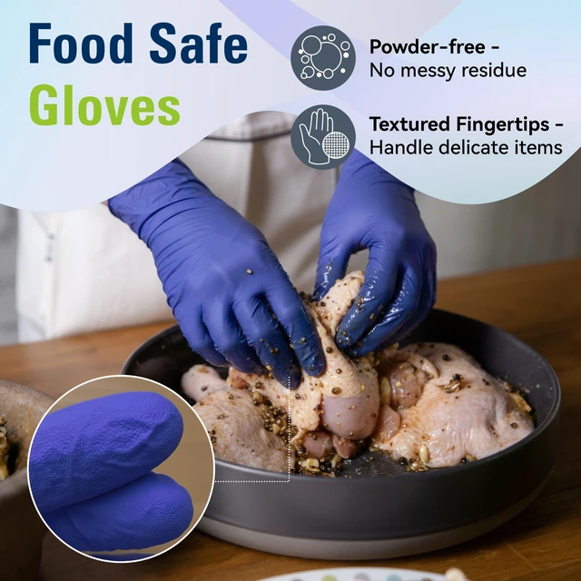 Alt view image 5 of 6 - Swifltite Disposable Nitrile Gloves, Food Safe, Latex-Free, Powder-Free