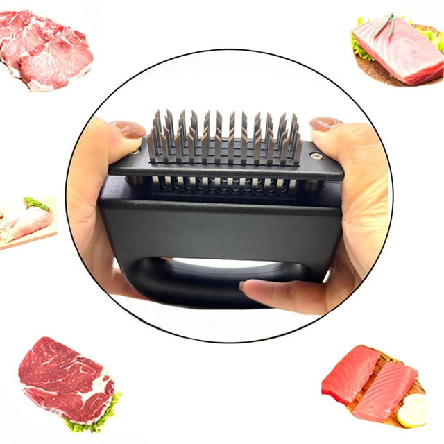 Alt view image 5 of 6 - Meat Tenderizer with 48 Stainless Steel Blades for Kitchen