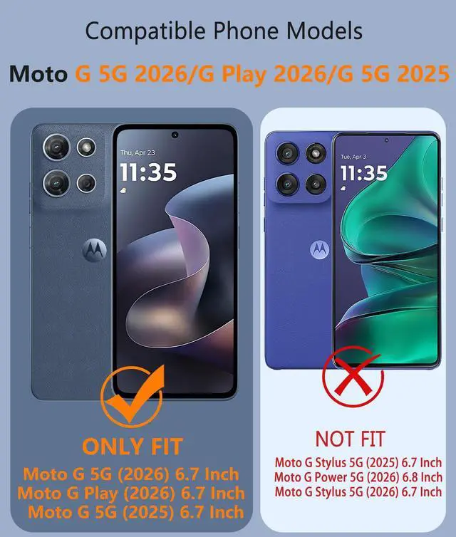 Alt view image 3 of 6 - FNTCASE for Moto G 2026/2025, Dual Layer Non Slip Shockproof Phone Case